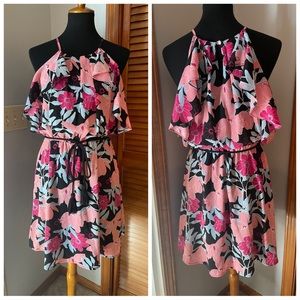Takara Floral Cold Shoulder Dress NWOT
